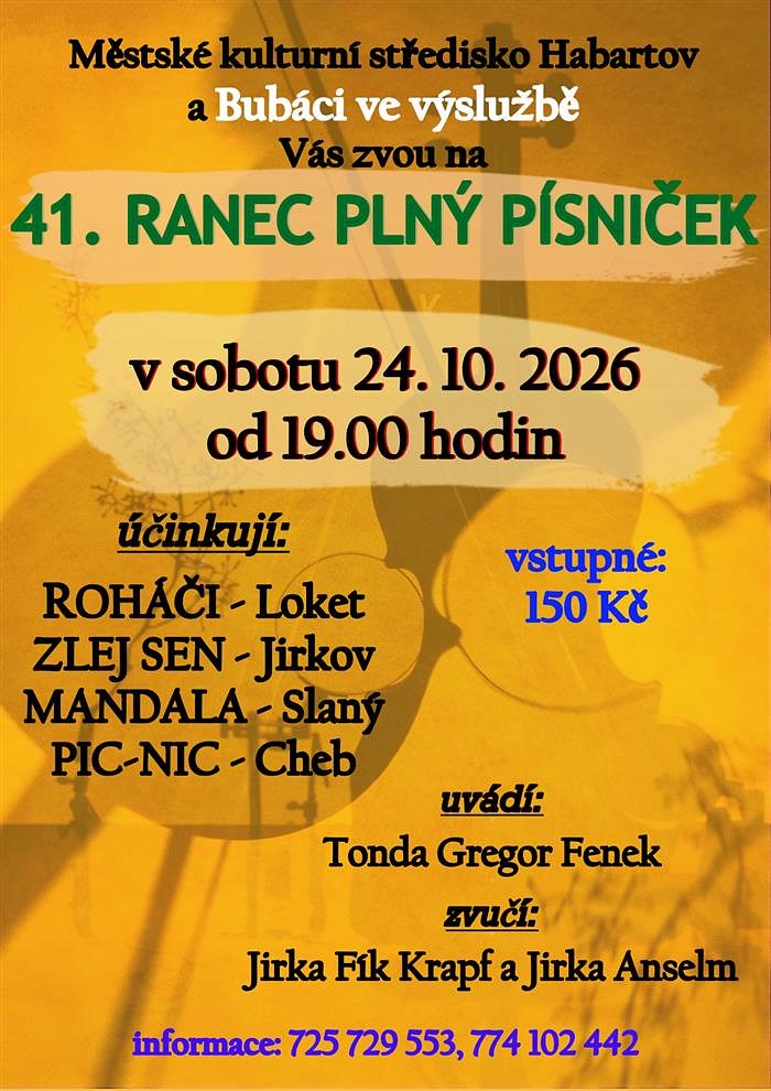 Plakát: 41. Ranec plný písniček, Habartov
